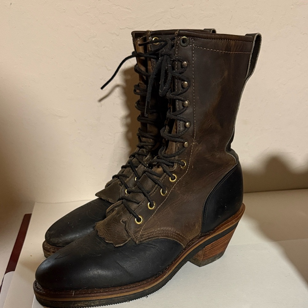 Chippewa two tone, packer boot, 7.5D